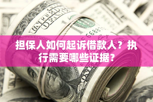 武汉担保人如何起诉借款人？执行需要哪些证据？