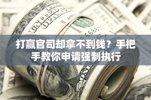 武汉打赢官司却拿不到钱？手把手教你申请强制执行