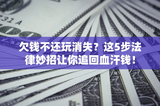 武汉欠钱不还玩消失？这5步法律妙招让你追回血汗钱！