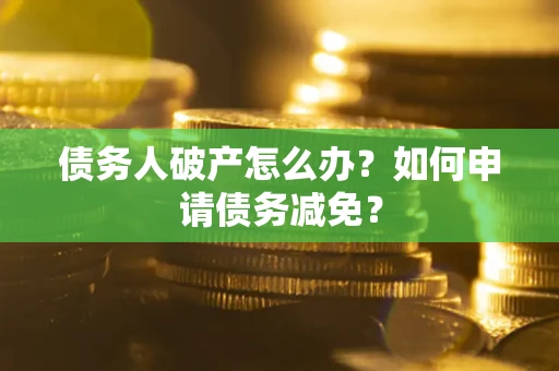 武汉债务人破产怎么办？如何申请债务减免？